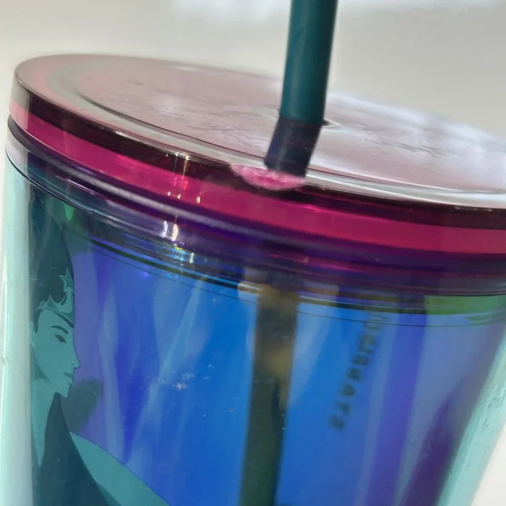 Starbucks 2023 Holographic Teal Glacier Oil Slick Siren Mermaid Cup Cold Tumbler